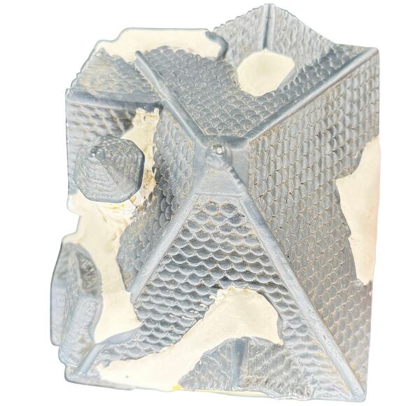 Ceramic Christmas Village House Decoration Yellow House Victorian Lighted Snow - Picture 2 of 12